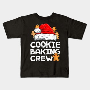 Cookie Baking Crew Christmas Santa Family Gingerbread Team Kids T-Shirt